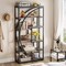 Modern Geometric Bookcase with 8 Open Shelves, 70.8” Wide Storage Organizer for Home Office Bedroom